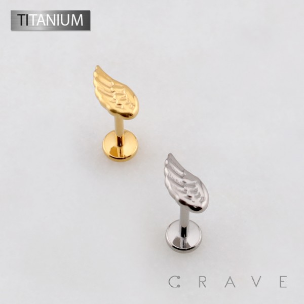 3D FLYING WINGS TOP THREADLESS PUSH IN ASTM F136 IMPLANT GRADE TITANIUM LABRET SET